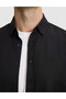 Black Slim Fit Textured Long Sleeve Shirt 50333820-Vr046 - 6