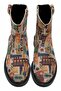 Women's Vegan Leather Multi-Colored Western Boots - Anatolian Patterns Design - 3