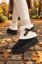 Knitwear Ankle Detail, Bow Decoration, Season Trend, Thick Sole Women's Boots - 6