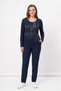 Women's Plus Size Lycra Crew Neck Glitter Printed Stripe Pattern Long Sleeve Soft Sweatshirt Mom Blouse - 4