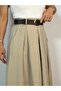 1354 Elasticated Waist at the Back, Belted, Pleated at the Front, Wide Leg Pants - 7