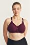 Wireless Snap-On Gathering Bra Cc897 Purple - 3