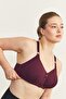 Wireless Snap-On Gathering Bra Cc897 Purple - 6