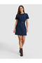 Navy Blue Slim Fit Jean Dress 50330650-Vr033 - 5