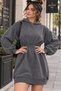 Women's Thessaloniki Fabric Hooded Mini Dress with Drawstring Waist - 4