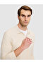 Beige Slim Fit Basic Sweatshirt 50334013-Vr011 - 2