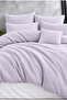 Muslin Duvet Cover Set 100% Cotton Double Size |   Lila |   Sheets with Sheets - White Sheets