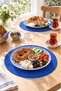 Luxury 6-Piece Navy Blue Knitted Supla Set – 37 cm Round American Serving Set - 7