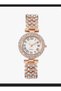 Stylish Diamond-Embellished Wristwatch - Quartz Movement, Bracelet Design