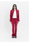 Leather Look Cotton Red Jacket - 2