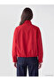 Two Mt Shop Quality Lcw Modest Red High Collar Oversize Women's Raincoat - 5