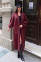 Women's Plum Soft Textured Long Knit Cardigan