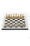 Svl-Shop Wooden Chess Set – with Metal Pieces Merduz36S - 36cm, Copper-Silver (124024) - Merduz36B - 2
