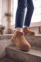 Suede Inside Faux Fur Thick Sole Women's Boots - 4