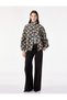 Long Sleeve Zippered Stand Collar Floral Patterned Bomber Jacket - 4