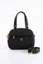 Vx-1431 Women's Faux Leather Adjustable Cross Strap Smart Casual Shoulder and Hand Bag Satin Black - 2
