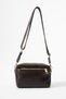 Vx-1441 Women's 3-Compartment Faux Leather Wide Strap Crossbody Bag Brown - 5