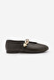 Women's Stoned Strappy Braided Daily Ballerinas Asora Brown - 4