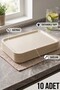 10-Piece Polypropylene Tray 37*53 Non-Slip Self-Service Tray, Cafe, Restaurant, Diner, Hotel, Tea Garden - 8
