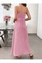 Rochie maxi, roz - 2