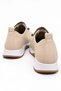 Rubber Stitched Women's Shoes; Beige White - 5