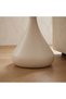 Round Ceramic-Top End Table Modern Design-Beige - 4
