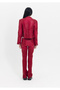 Leather Look Cotton Red Jacket - 6