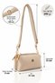 Vx-1444 Soft Artificial Leather Small 3 Compartment Women Shoulder Bag Kum - 4