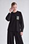 Two thread thin sweatshirt black