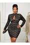 Rochie mini, negru - 6