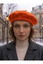 Women's French Painter Wool Felt Beret Orange - 2