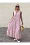 Rochie maxi, roz - 6