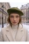 Women's French Painter Wool Felt Beret Khaki - 5