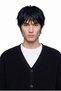 Men's Basic Buttoned Oversize Cardigan Black - 2