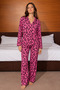 Women's Cotton Buttoned Lilac Pajama Set