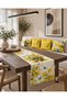 Yellow Tulip Flower Basket and Butterfly 4-Piece Cushion Cover Runner Set - 2