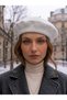 Women's French Painter Wool Felt Beret White - 3