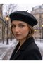 Women's French Painter Wool Felt Beret Black