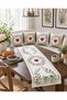 Red Heart Wreath Romantic 4-Piece Throw Pillow Cover Runner Set - 2