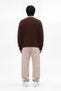 Men's Basic Buttoned Oversize Cardigan Brown - 5