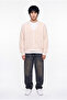 Men's Basic Buttoned Oversize Cardigan Cream - 4