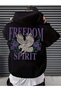 Freedom Sprit Printed Cotton 3 Thread Threaded Oversize Sweatshirt