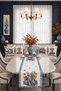 Blue Porcelain Pumpkin Autumn 4-Piece Throw Pillow Cover Runner Set - 5