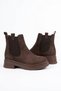 Serlen women's classic everyday boots with double elastic, coffee suede - 3