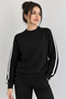 Women's Striped Detsyli Crewneck Sweatshirt with Pockets