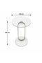 Single Service Table Silver Color - 3