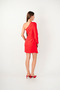 Atlas Fabric Sequin Detailed Jacket Dress - RED - 5