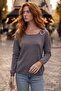 Gray Pool Collar Long Sleeve Casual Knitwear Sweater with Collar Buckle 60 58 - 5