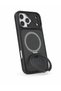 iPhone 18 Pro Compatible Ringstand Magsafe Case - Camera Protected, Standable, Carbon Pattern Case Black - 2