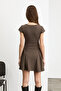 Elqui women's short sleeve flared mini dress - mink - 5